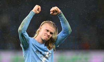 El jugador noruego del City Erling Haaland durante el partido de la Premier League que han jugado Manchester City y Newcastle United, ein Manchester, Reino Unido. EFE/EPA/PETER POWELL