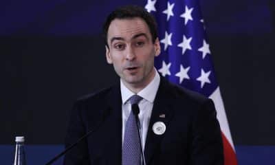 El director de la Oficina de Política Científica y Tecnológica de la Casa Blanca, Michael Kratsios, asiste a una sesión en el AI Impact Summit 2026 en Bharat Mandapam en Nueva Delhi, India. EFE/EPA/RAJAT GUPTA