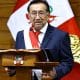 Fotografía cedida por el Congreso de Perú donde se ve a José María Balcázar pronunciando un discurso tras ser elegido presidente interino de Perú este miércoles, en Lima (Perú). EFE/ Congreso de Perú