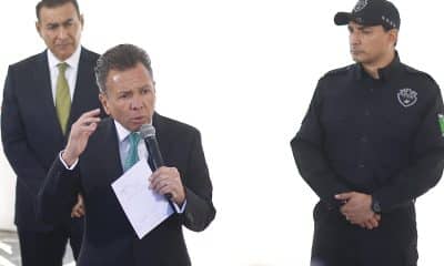 El gobernador de Jalisco, Pablo Lemus, habla durante una rueda de prensa este martes, en el municipio de Zapopan, en Jalisco (México). EFE/ Francisco Guasco