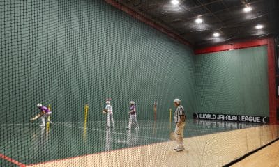 Fotografía del 13 de febrero de 2026 cedida por la WJA League (Liga Mundial de jai-alai) de un partido de frontón en Miami (EE.UU.). EFE/ WJA League /SOLO USO EDITORIAL/NO VENTAS/SOLO DISPONIBLE PARA ILUSTRAR LA NOTICIA QUE ACOMPAÑA (CRÉDITO OBLIGATORIO)