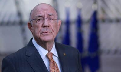 El ministro de Finanzas chipriota y presidente del ECOFIN, Makis Keravnos Sarmento, a su llegada a la reunión del Consejo de Asuntos Económicos y Financieros de la UE (ECOFIN) en Bruselas. EFE/EPA/OLIVIER HOSLET