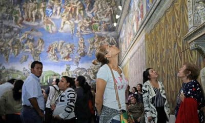 Vista de la Capilla Sixtina antes de la actual restauración. EFE/Hilda Ríos