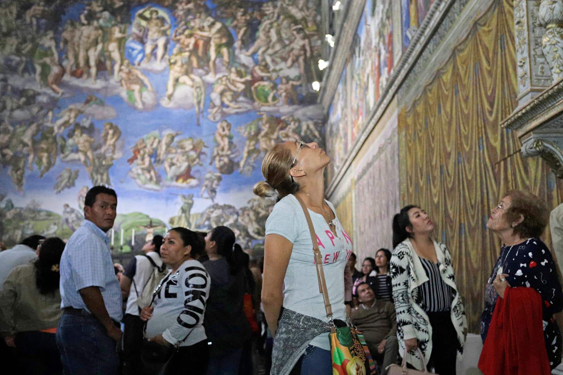 Vista de la Capilla Sixtina antes de la actual restauración. EFE/Hilda Ríos
