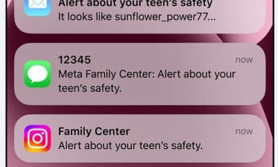Fotografía cedida que muestra notificaciones en la pantalla de un teléfono móvil. EFE/ Meta
