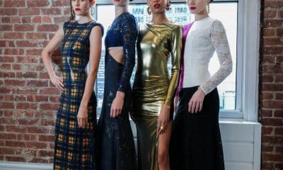 Fotografía cedida por Raúl Peñaranda que muestra 4 modelos luciendo diseños de su ultima colección presentada este lunes, en el Rockefeller Center en Nueva York (EE.UU.). EFE/ Juan Manuel Vargas/ Raúl Peñaranda/ SOLO USO EDITORIAL/NO VENTAS/SOLO DISPONIBLE PARA ILUSTRAR LA NOTICIA QUE ACOMPAÑA (CRÉDITO OBLIGATORIO)