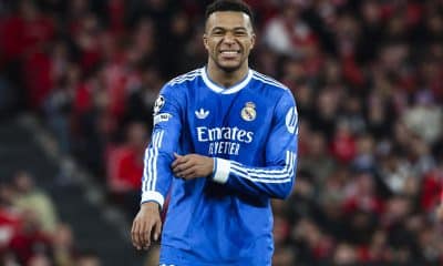 El futbolista del Real Madrid Kylian Mbappé, durante el partido disputado por su equipo el pasado 17 de febrero. EFE/ JOSE SENA GOULAO