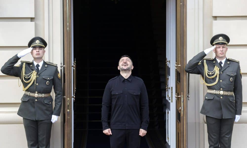 Imagen reciente del presidente ucraniano, Volodimir Zelenski, en Kiev. EFE/EPA/SERGEY DOLZHENKO
