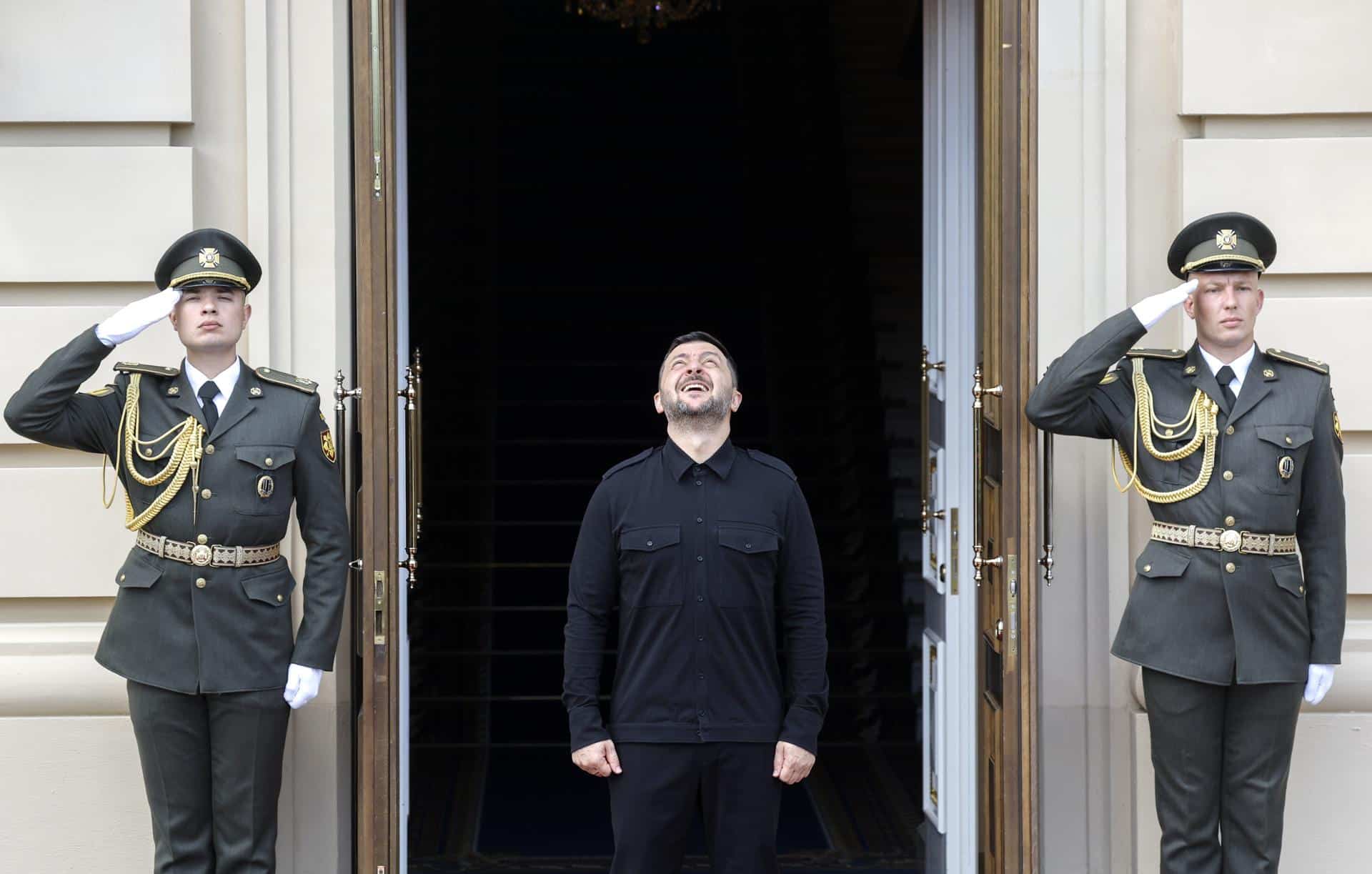 Imagen reciente del presidente ucraniano, Volodimir Zelenski, en Kiev. EFE/EPA/SERGEY DOLZHENKO