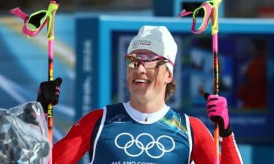 El noruego Johannes Hoesflot Klaebo, durante la prueba de skiatlón de los Juegos Olímpicos de Milán Cortina 2026, disputada el pasado 8 de febrero. EFE/ HANNIBAL HANSCHKE