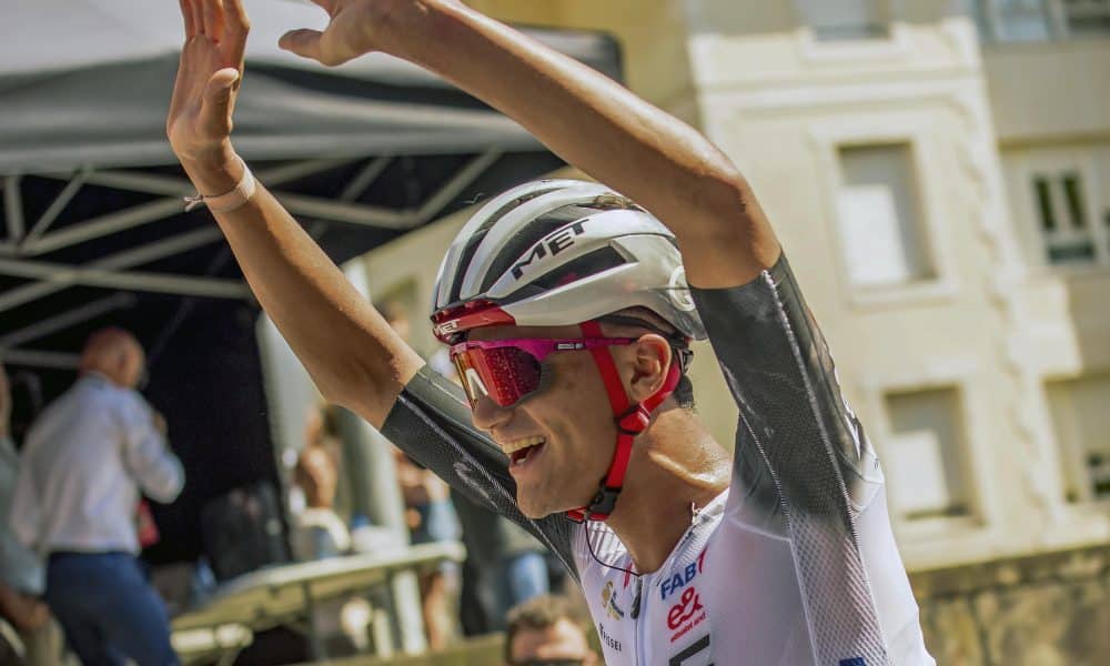 El mexicano Isaac del Toro, de l equipo UAE Emirates, en foto de archivo de Javier Zorrilla