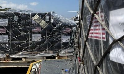 Fotografía tomada de la cuenta oficial @usembassyve en la red social X de la embajada de los EE.UU. en Venezuela que muestra cajas de medicamentos provenientes de Estados Unidos. EFE/ @usembassyve