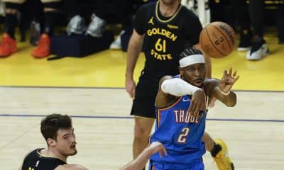 El jugador de los Thunder y actual MVP de la NBA, Shai Gilgeous-Alexander (derecha, adelante), se perderá el 'All Star', que se jugará el 15 de febrero, por una lesión en el abdomen, anunció este miércoles el club de Oklahoma City. EFE/EPA/JOHN G. MABANGLO SHUTTERSTOCK OUT
 
SAN FRANCISCO (Estados Unidos), 03/01/2026.- El jugador de los Oklahoma City Thunder Shai Gilgeous-Alexander (C) pasa el balón ante la mirada de Quinten Post (i) de los Golden State Warriors durante el partido regular de la NBA disputado en San Francisco, California, Estados Unidos. EFE/ John G. Mabanglo PROHIBIDO SU USO POR SHUTTERSTOCK