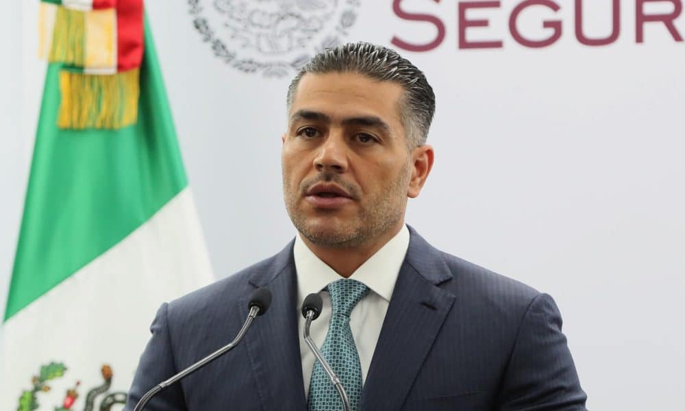 El titular de la Secretaría de Seguridad y Protección Ciudadana, Omar García Harfuch, habla durante una conferencia de prensa en Ciudad de México (México). Imagen de archivo. EFE/ Mario Guzmán