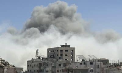 FOTO ARCHIVO. Vista de un bombardeo en la zona de Saftawi, en el norte de la ciudad de Gaza. EFE/ Ahmad Awad