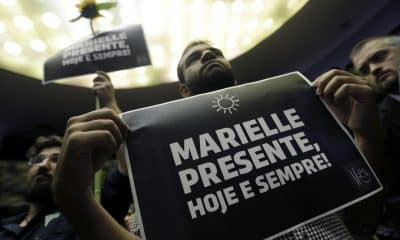 Imagen de archivo de un homenaje a Marielle Franco tras su asesinato. EFE/Joédson Alves