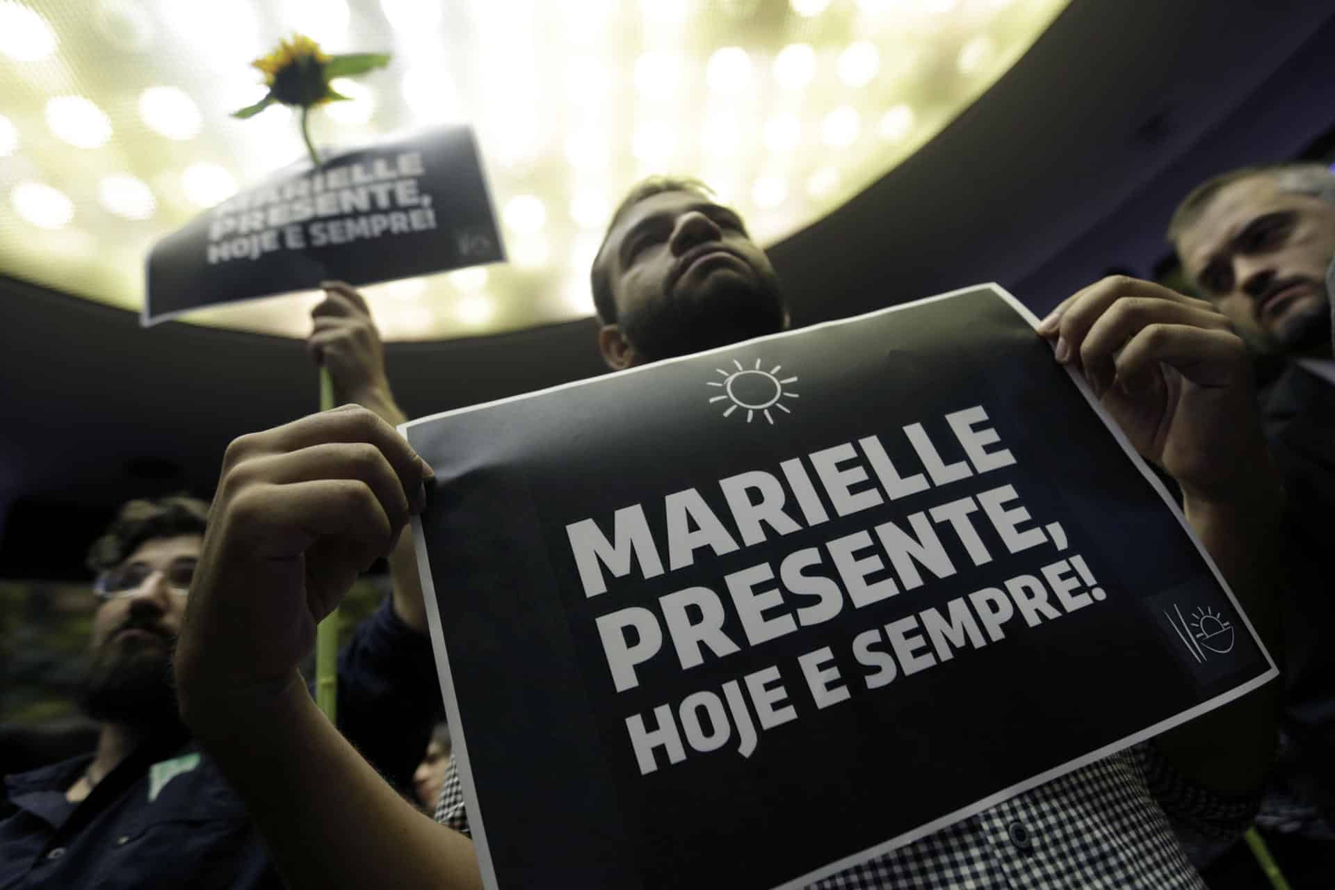 Imagen de archivo de un homenaje a Marielle Franco tras su asesinato. EFE/Joédson Alves