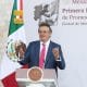 El Secretario de Economía, Marcelo Ebrard habla durante un acto protocolario este miércoles, en el Museo Nacional de Antropología, en Ciudad de México (México). EFE/ Mario Guzmán