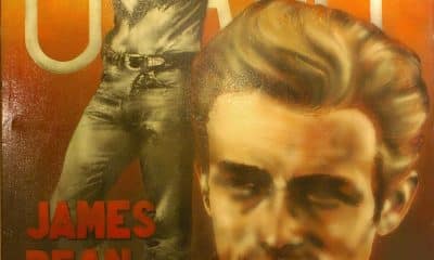 Imagen del actor estadounidense James Dean en el cartel de una exposición de Pop Art en Madrid. EFE/Víctor Lerena