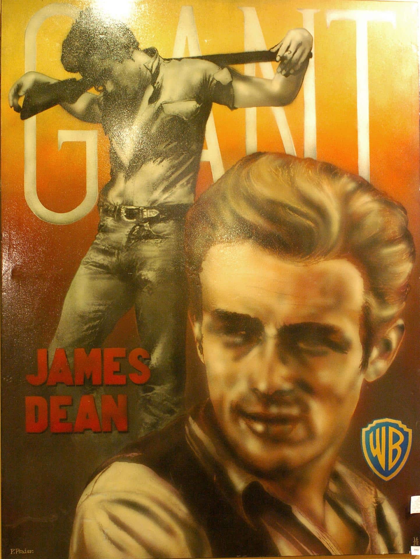 Imagen del actor estadounidense James Dean en el cartel de una exposición de Pop Art en Madrid. EFE/Víctor Lerena