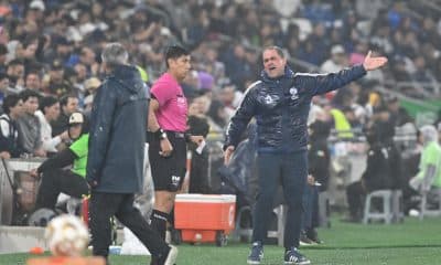 El entrenador André Jardine de América reacciona en el partido de ida de los cuartos de final de la Liga MX entre Monterrey y América en el estadio BBVA, en Guadalupe (México). Imagen de archivo. EFE/ Miguel Sierra
