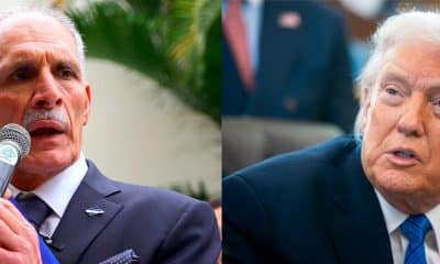 Combo de fotografías de archivo que muestra al presidente de Honduras, Nasry 'Tito' Asfura (i), y a su homólogo de Estados Unidos, Donald Trump. EFE/ Francis Chung / Pool / Gustavo Amador ARCHIVO