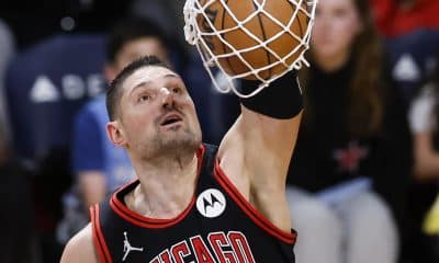 Fotografía de archivo del pívot Nikola Vucevic. EFE/CAROLINE BREHMAN SHUTTERSTOCK OUT