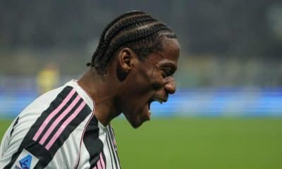 El jugador del Juventus Jonathan David celebra el 1-4 durante el partido de la Serie A que han jugado Parma Calcio 1913 y Juventus F en el estadio Ennio Tardini en Parma, Italia. EFE/EPA/LORENZO CATTANI
