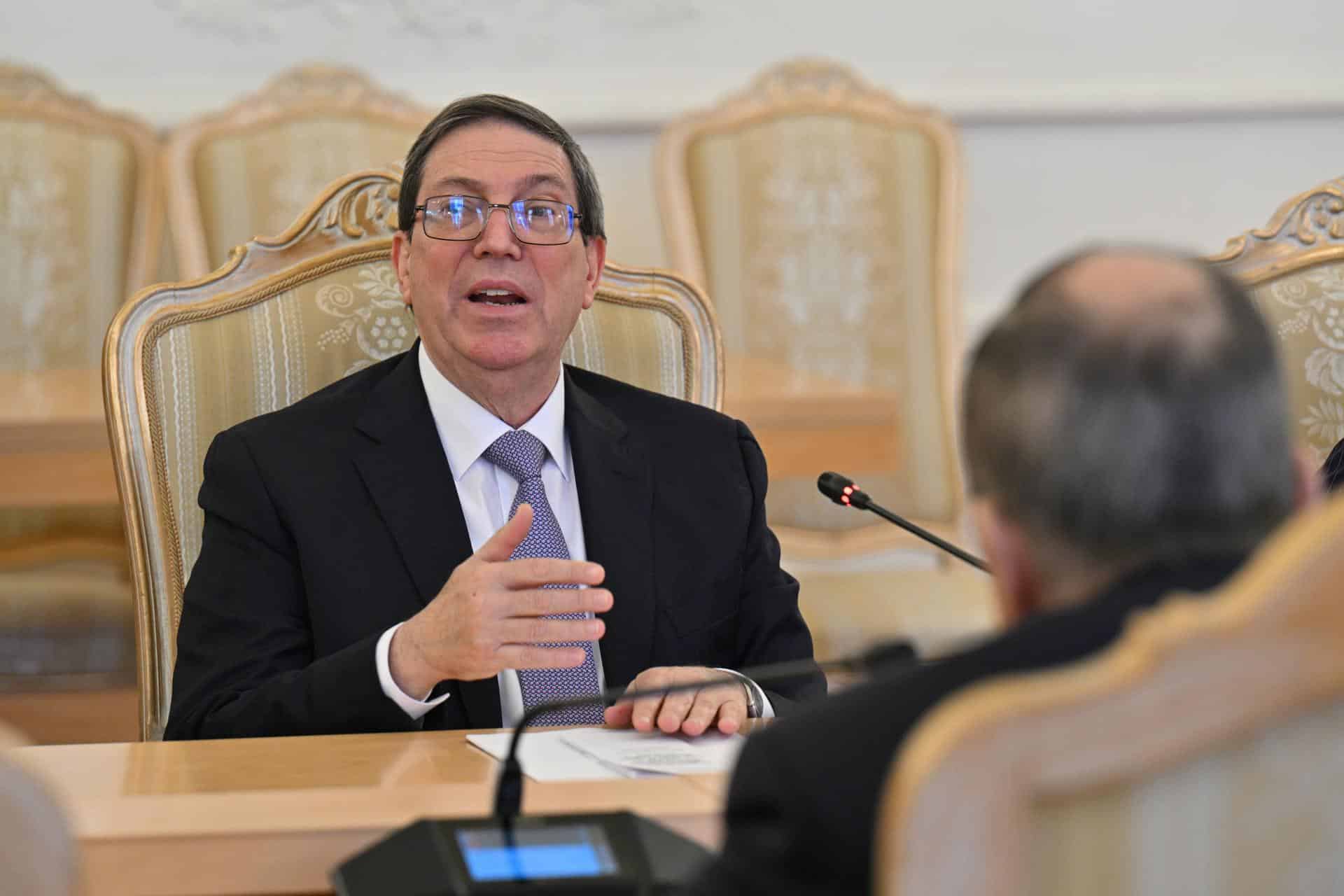 El canciller cubano, Bruno Rodríguez. EFE/HECTOR RETAMAL