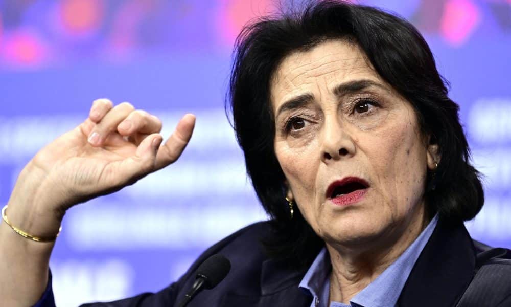 La actriz y directora Hiam Abbass durante una rueda de prensa en la 76 edición de la Berlinale en Berlín, Alemania, el 13 de febrero de 2026. EFE/EPA/FABIAN SOMMER