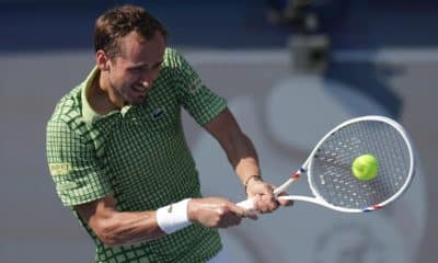 El tenista ruso Daniil Medvedev en el torneo de Dubai. EFE/EPA/ALI HAIDER