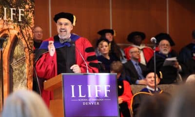 Fotografía del 6 de febrero de 2026 del archivo personal del teólogo cubanoestadounidense Miguel A. De La Torre hablando en la Escuela de Teología Iliff en Denver (EE.UU.). EFE/ Miguel A. de La Torre /SOLO USO EDITORIAL/ NO VENTAS/ SOLO DISPONIBLE PARA ILUSTRAR LA NOTICIA QUE ACOMPAÑA (CRÉDITO OBLIGATORIO)