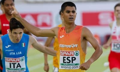 El atleta español Mohamed Attaoui en una imagen de archivo de los 800m masculinos en el Europeo de Atletismo por equipos celebrado en Madrid. EFE/ Sergio Pérez