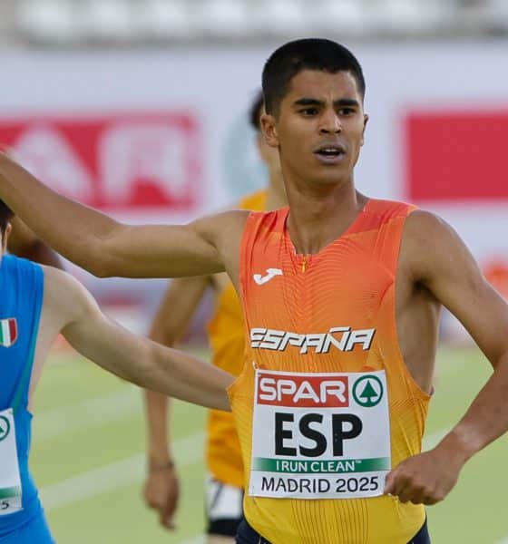 El atleta español Mohamed Attaoui en una imagen de archivo de los 800m masculinos en el Europeo de Atletismo por equipos celebrado en Madrid. EFE/ Sergio Pérez