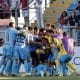 Los jugadores de O'Higgins celebran un gol en un partido de la segunda fase de la Copa Libertadores ante Bahía, en el estadio Codelco El Teniente en Rancagua (Chile). EFE/Elvis González