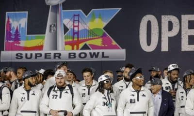 Los Patriots durante el Opening Night del Super Bowl, que les enfrentará a los Seattle Seahawks, este domingo 8. EFE/EPA/JOHN G. MABANGLO