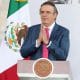 El Secretario de Economía, Marcelo Ebrard habla durante un acto protocolario en el Museo Nacional de Antropología, en Ciudad de México (México). Imagen de archivo. EFE/ Mario Guzmán