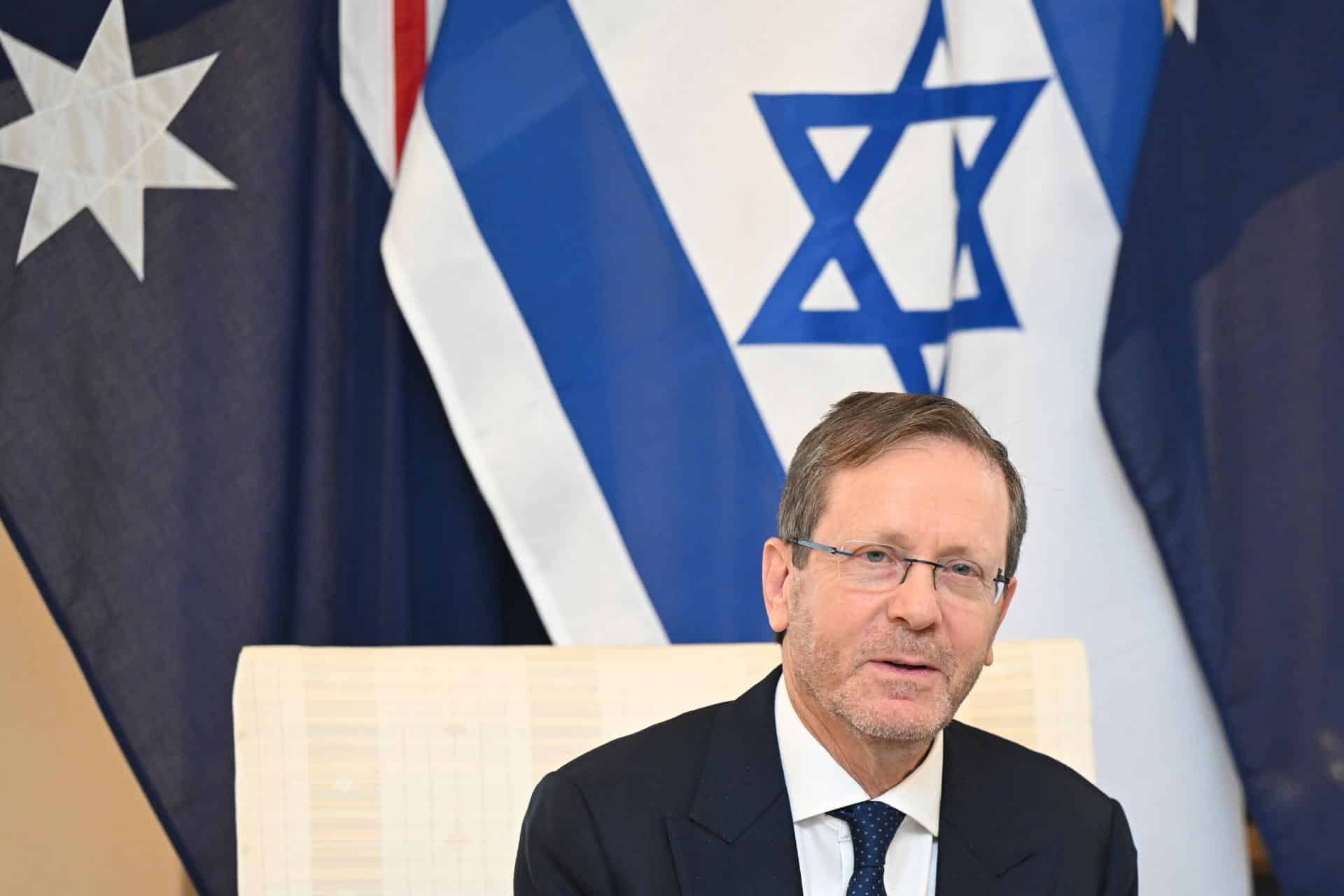 CANBERRA (Australia), 11/02/2026.- El presidente de Israel, Isaac Herzog, durante su visita a Camberra, Australia. EFE/EPA/LUKAS COCH AUSTRALIA AND NEW ZEALAND OUT