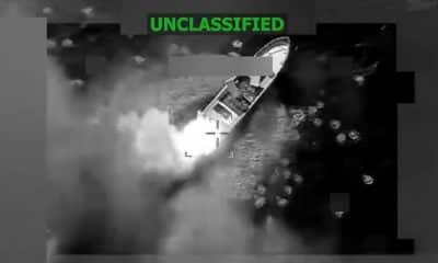 Imagen difundida en la cuenta en X @Southcom del Comando Sur de las fuerzas armadas estadounidenses de un supuesto bote del narcotráfico atacado por la Fuerza de Tarea Conjunta del Comando Sur este lunes, en el Pacífico.  EFE/ @southcom /SOLO USO EDITORIAL/ SOLO DISPONIBLE PARA ILUSTRAR LA NOTICIA QUE ACOMPAÑA (CRÉDITO OBLIGATORIO)