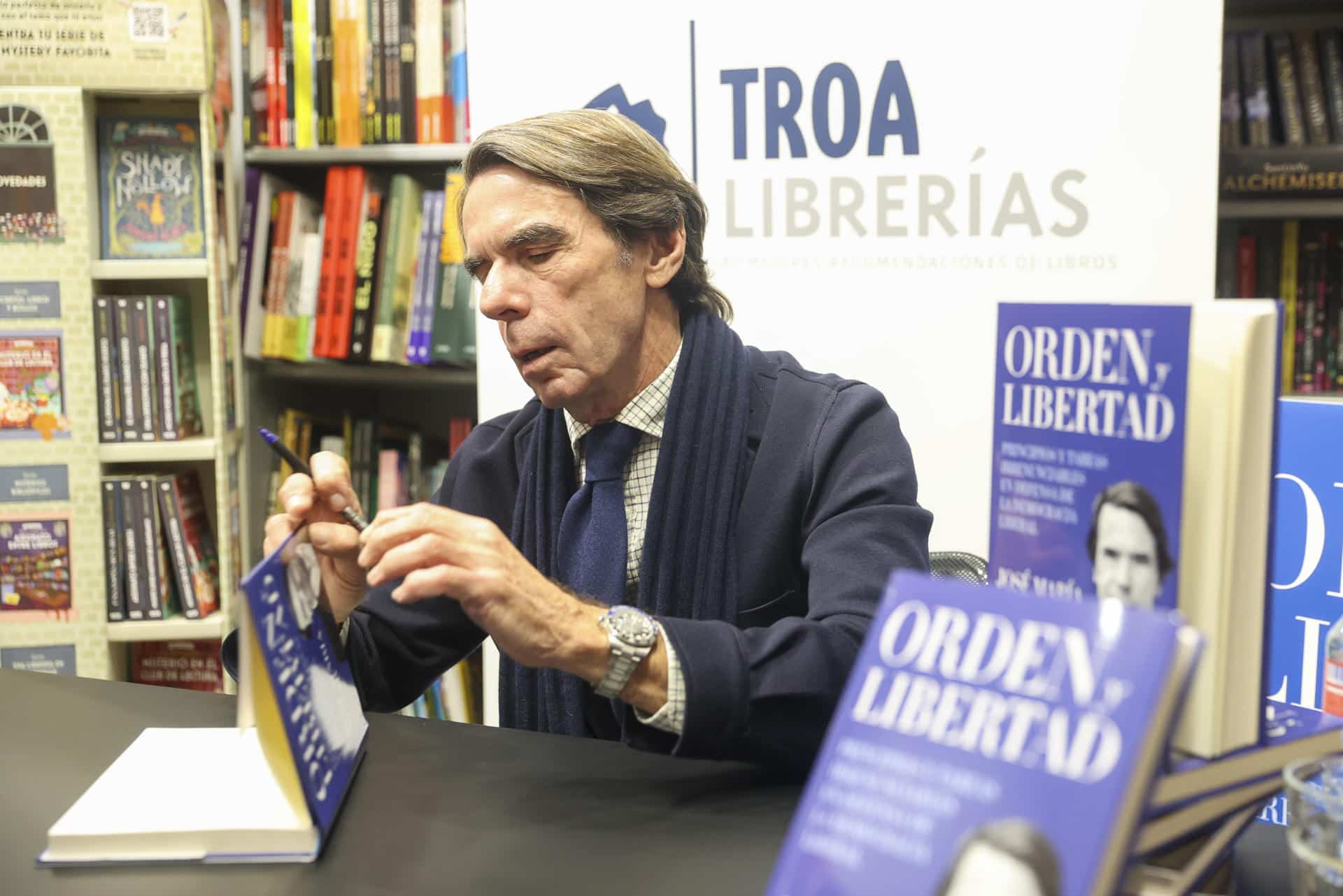 Imagen de archivo del expresidente del Gobierno español José María Aznar. EFE/Victor Lerena