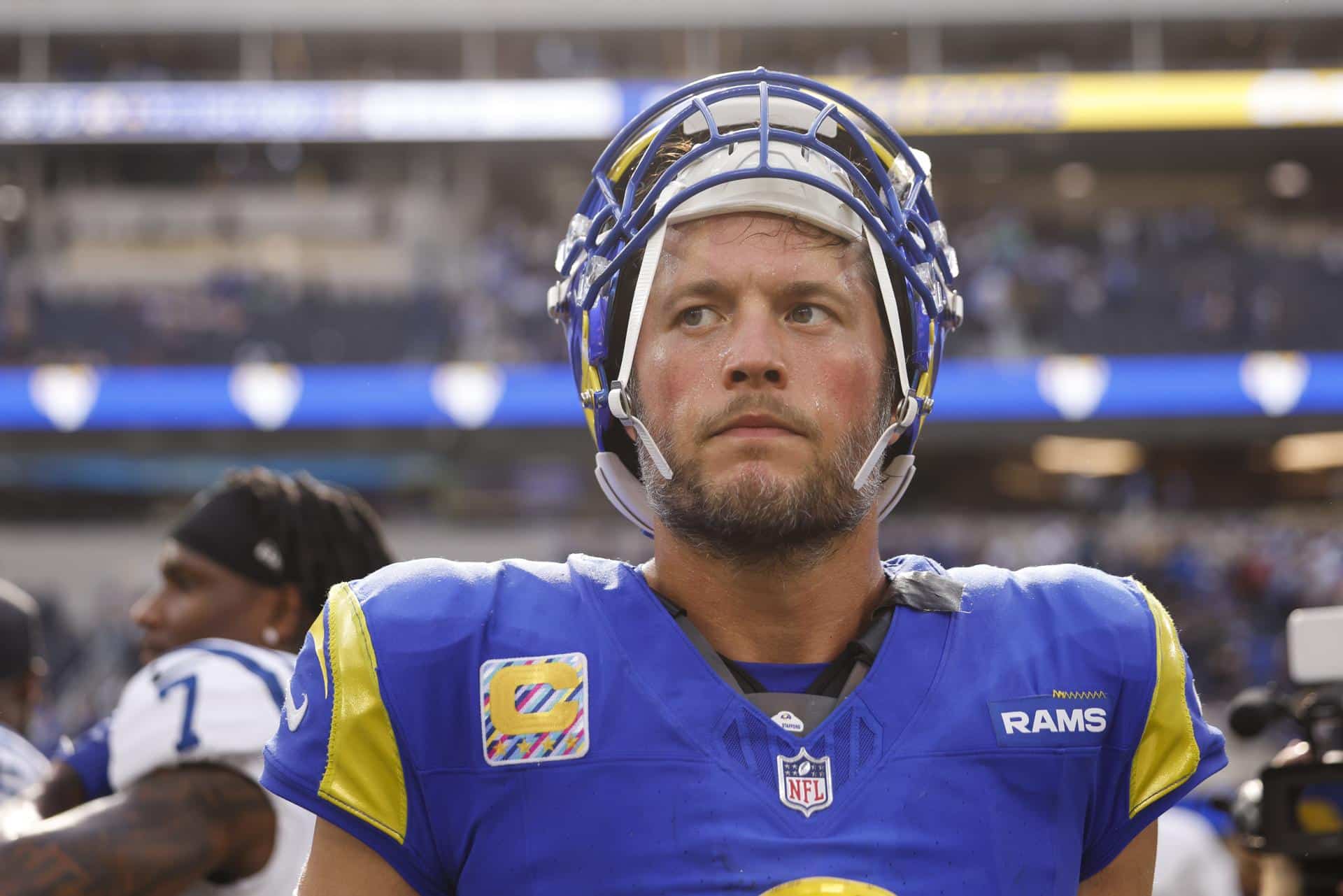 Matthew Stafford, pasador de Los Angeles Rams. EFE/EPA/CAROLINE BREHMAN