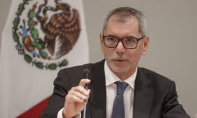 El secretario de Hacienda y Crédito Público, Edgar Amador, habla durante una rueda de prensa en Palacio Nacional de Ciudad de México (México). Imagen de archivo. EFE/ Isaac Esquivel