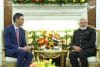 NUEVA DELHI, 18/02/2026.- El presidente del Gobierno español, Pedro Sánchez (i), se reúne con el primer ministro indio, Narendra Modi (d), en Nueva Delhi, este miércoles. Sánchez llegó este miércoles a Nueva Delhi para participar en una cumbre sobre Inteligencia Artificial y mantener una serie de reuniones, entre ellas un encuentro con el primer ministro indio, Narendra Modi. EFE/ Fernando Calvo/moncloa Pool SOLO USO EDITORIAL/SOLO DISPONIBLE PARA ILUSTRAR LA NOTICIA QUE ACOMPAÑA (CRÉDITO OBLIGATORIO)
