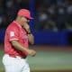 El entrenador de Puerto Rico Omar López reacciona durante un partido de la Serie del Caribe de Béisbol 2026 entre México Rojo y Puerto Rico, celebrado en el Estadio Panamericano en Guadalajara (México). EFE/ Francisco Guasco