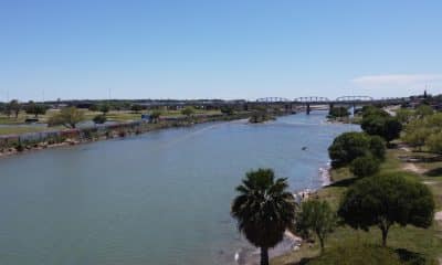 Fotografía aérea de archivo del río Grande, frontera natural entre México y Estados Unidos. EFE/ Octavio Guzmán