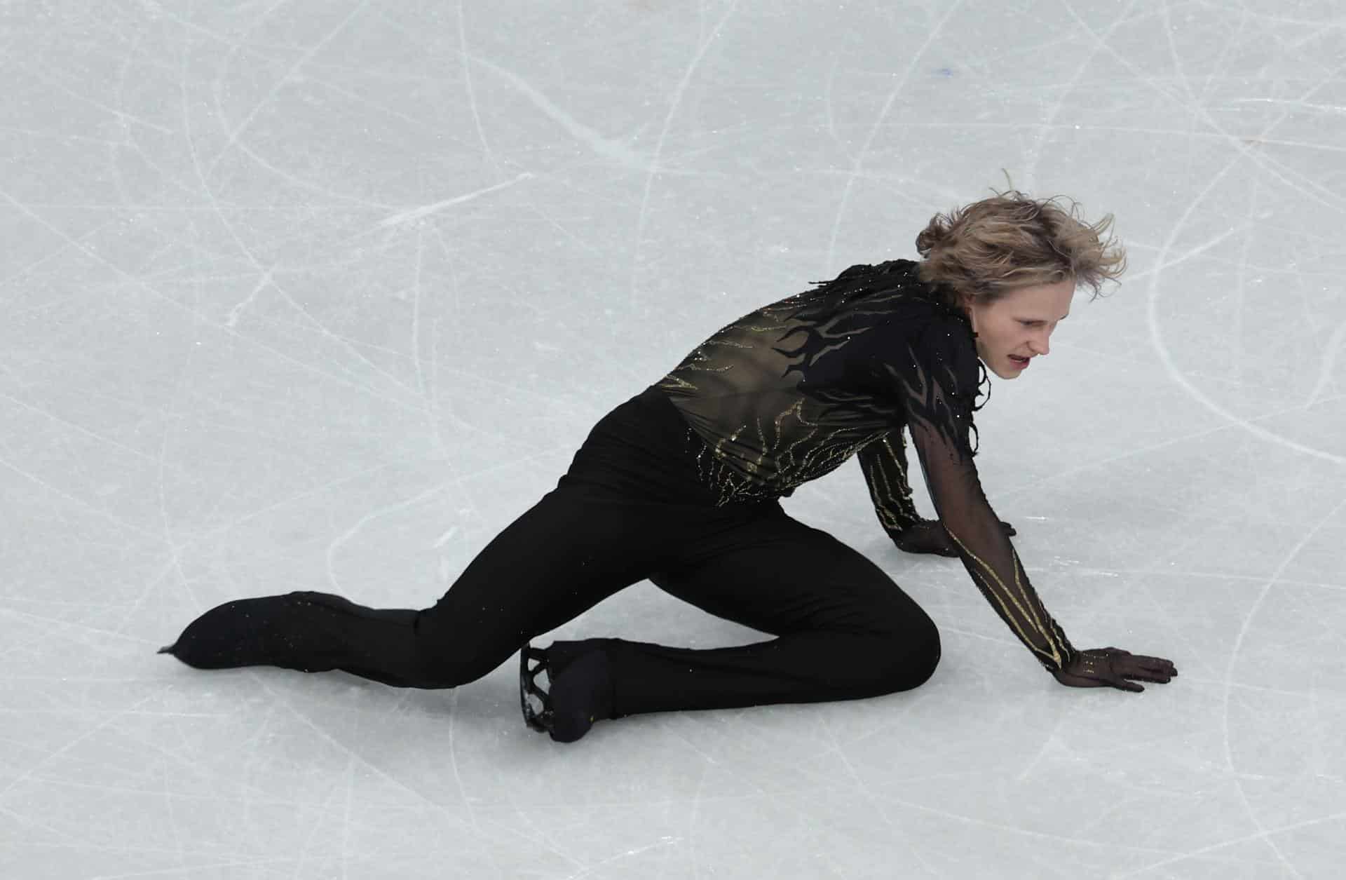 El patinador estadounidense Ilia Malinin compite en el programa libre de la categoría individual masculina de los Juegos, el pasado viernes 14. EFE/EPA/WU HAO