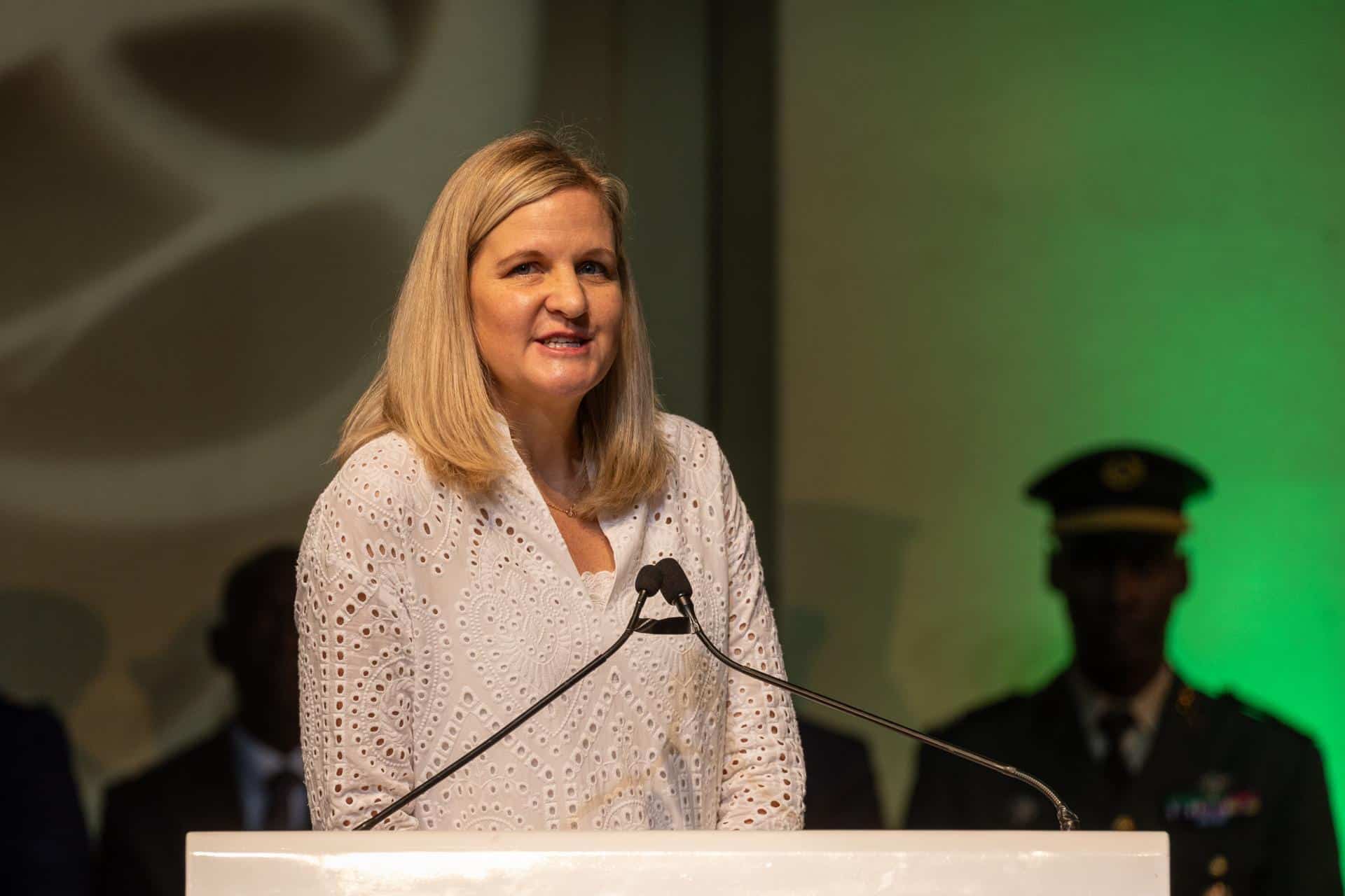 Foto de archivo de la presidenta del COI, la zimbabuense Kirsty Coventry. EFE/EPA/JEROME FAVRE