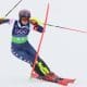 Mikaela Shiffrin, durante el slalom de la Combinada en los Juegos Olímpicos de Invierno 2026.EFE/EPA/ANDREA SOLERO
