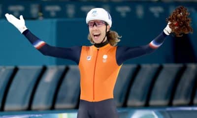 l neerlandés Jorrit Bergsma, de 40 años, se proclamó campeón olímpico en salida en grupo de patinaje de velocidad de Milán Cortina 2026, EFE/EPA/ROBERT GHEMENT
