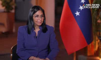 Captura de video cedida por NBC News que muestra a la presidenta encargada de Venezuela, Delcy Rodríguez, en Caracas (Venezuela). EFE/ Kristen Welker / NBC News /SOLO USO EDITORIAL/ NO VENTAS/ SOLO DISPONIBLE PARA ILUSTRAR LA NOTICIA QUE ACOMPAÑA (CRÉDITO OBLIGATORIO)
